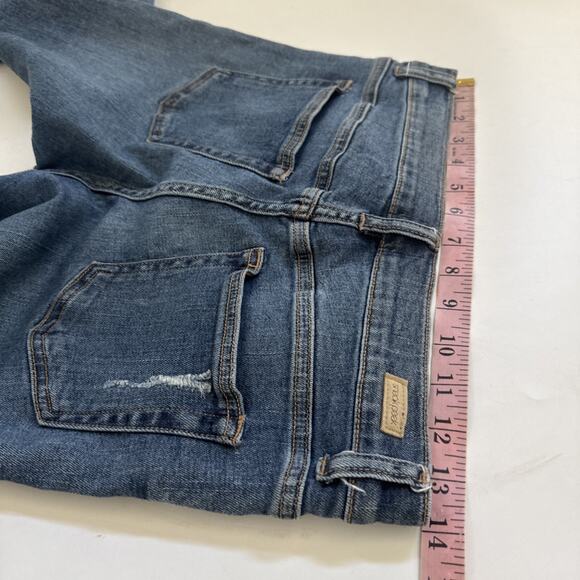 Womens SNEAK PEEK Jeans Mid Rise Distressed BOHO Y2K Size 9 Waist 29 - Picture 8 of 9